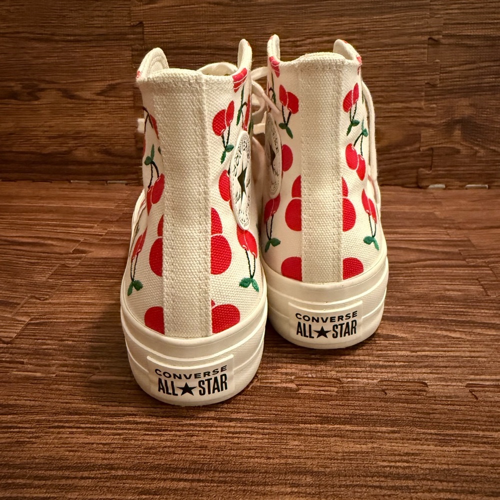 Womens Converse All Star Lift High-Top Sneaker - Egret / Cherries | 7 - Picture 7 of 14